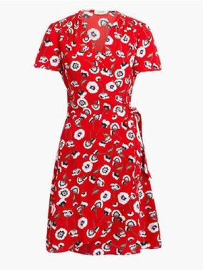 J, Crew Factory Printed wrap dress